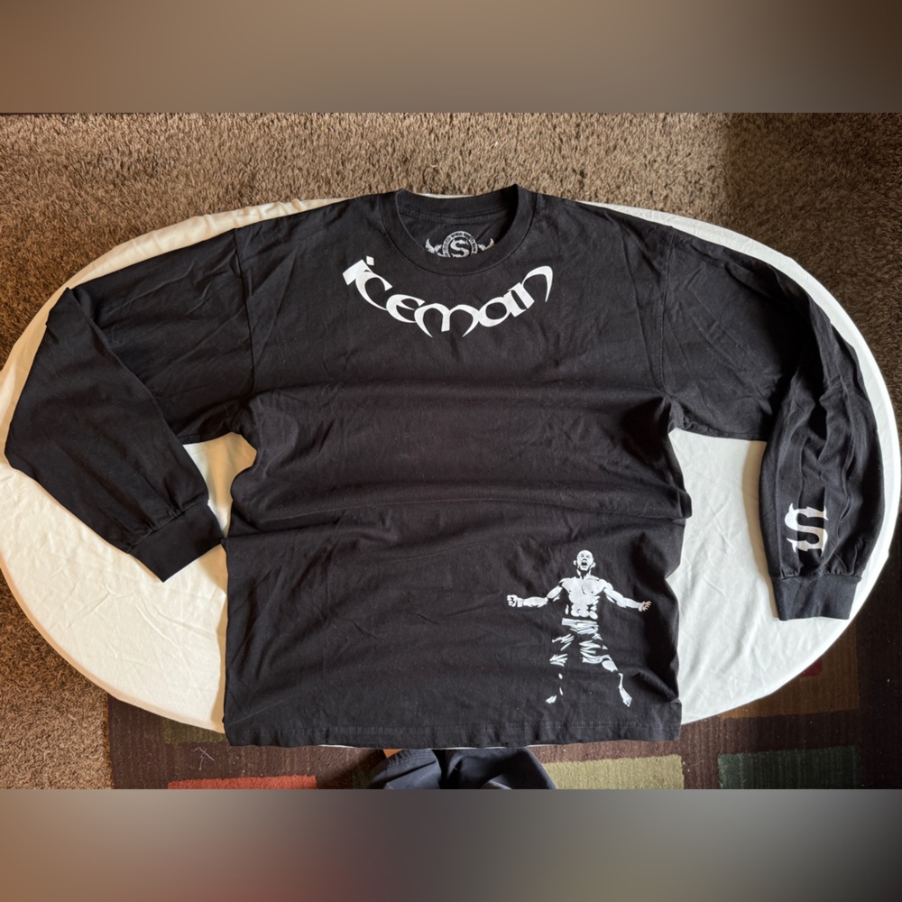 NWOT Sinister Brands Chuck Liddell Iceman Long Sleeve Graphic Tee